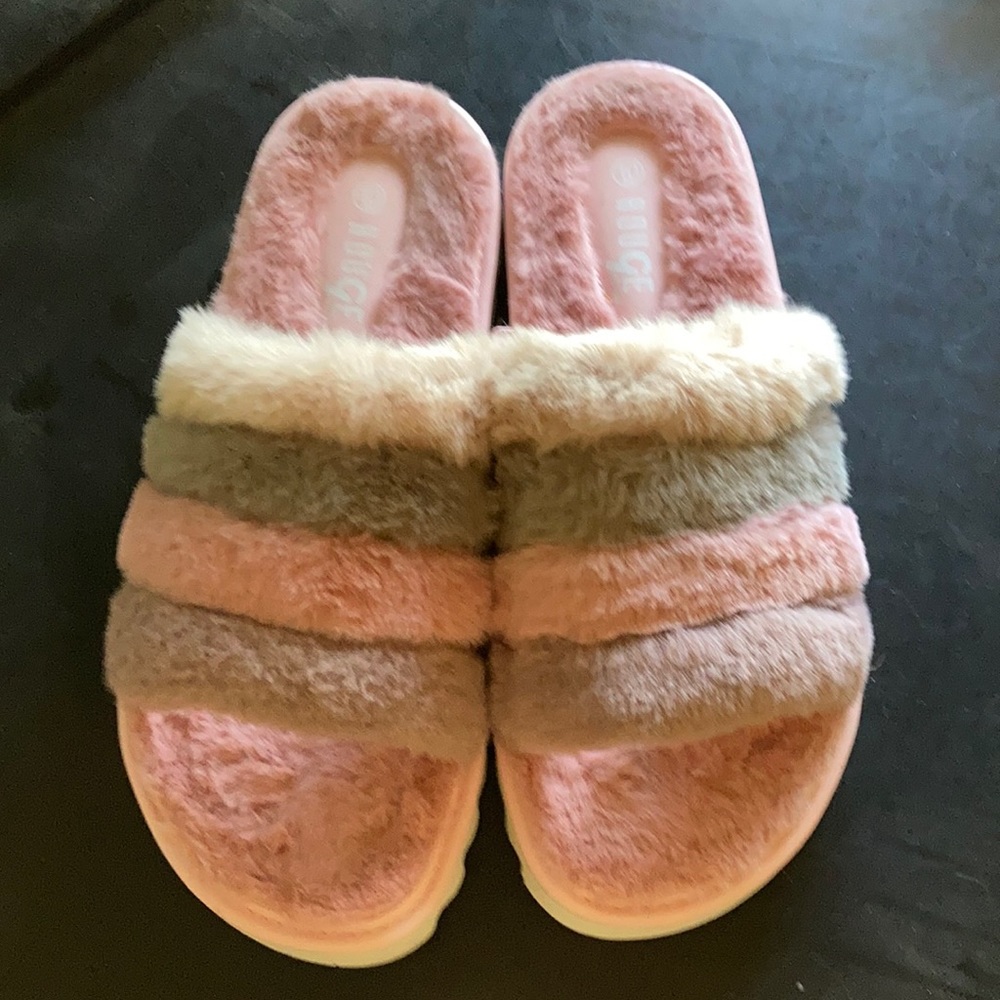 Size 10 Furry Slippers; made by ROUGE